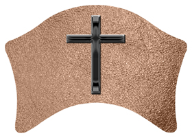 DABAN 510 BK SH BZ Black Single Cross Shimmer Bronze Background